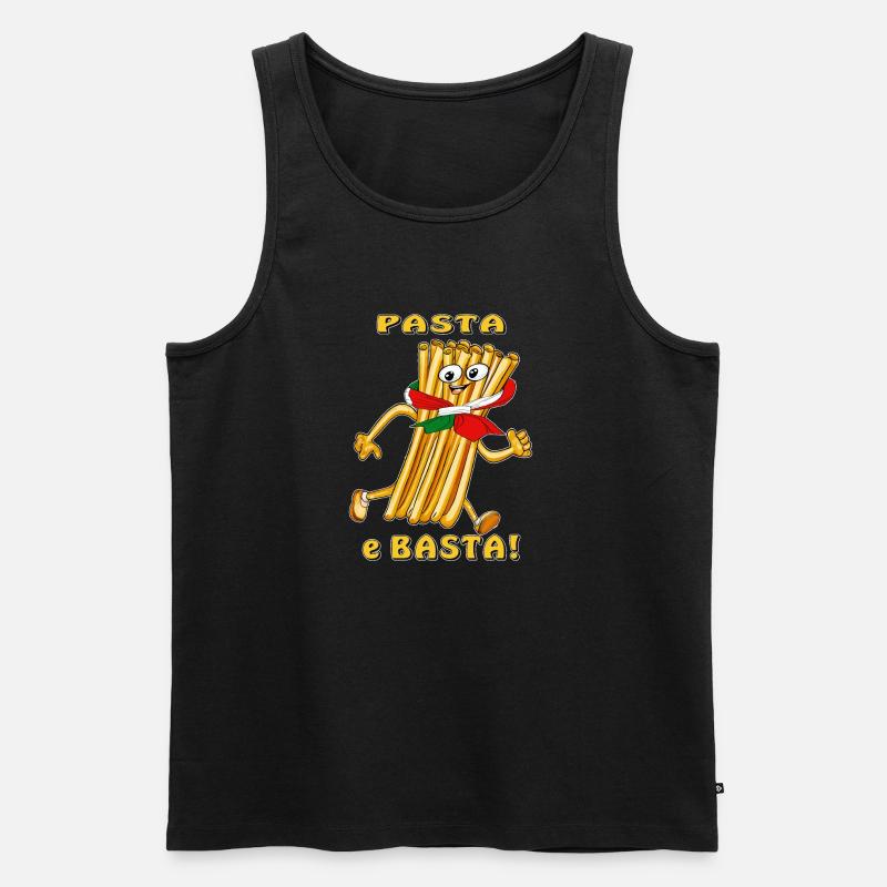 Pasta e Basta - Männer Premium Bio Tank Top - Schwarz