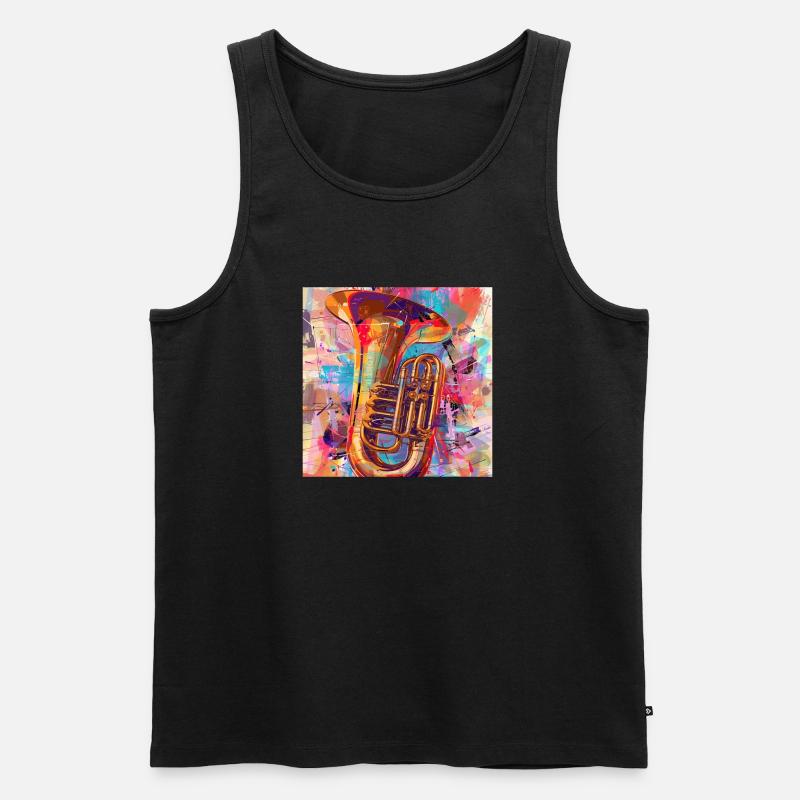 Tuba - Männer Premium Bio Tank Top - Schwarz