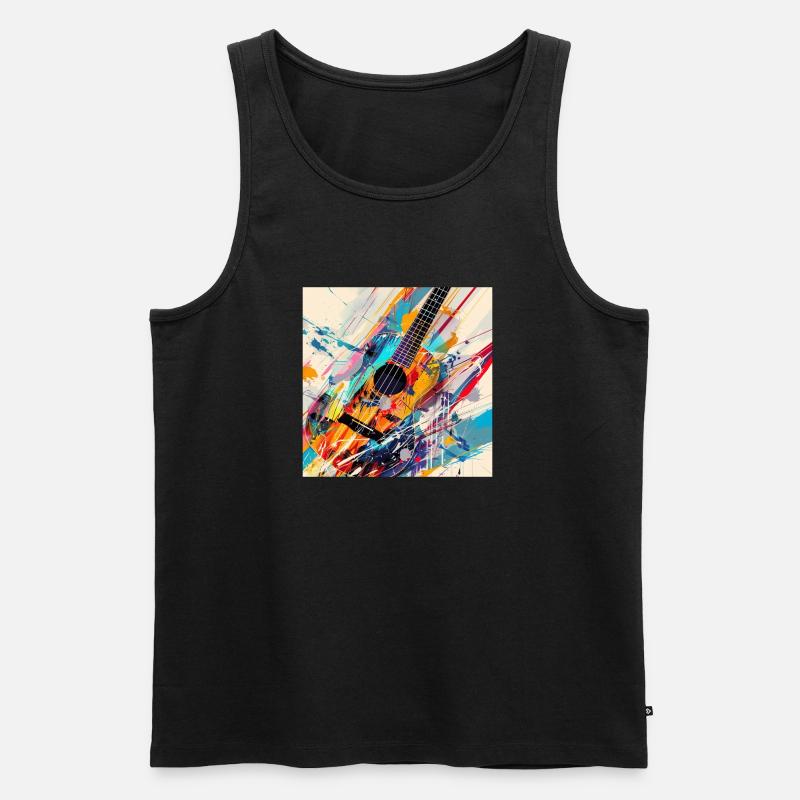 Ukulele - Männer Premium Bio Tank Top - Schwarz