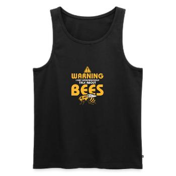 Warning I May Spontaneously Talk About Bees Hive B - Men's Premium Organic Tank Top - black - Front - Michal (187cm)