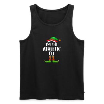 Je suis l’Athletic Elf Chemise Assortie Famille - Débardeur bio Premium Homme - noir - Devant - Michal (187cm)