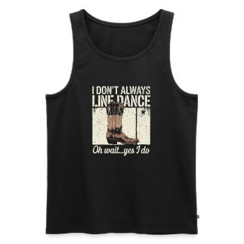 Tanzend im Western-Stil - Männer Premium Bio Tank Top - Schwarz - Vorne - AI Model Male 178 light (178cm)