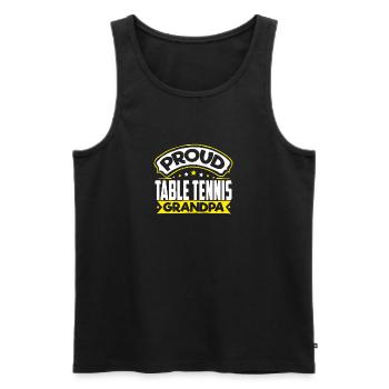 Sport Opa Tischtennis Opa - Männer Premium Bio Tank Top - Schwarz - Vorne - AI Model Male 178 light (178cm)