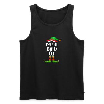 I'm The Bald Elf Shirt Matching Family Christmas - Men's Premium Organic Tank Top - black - Front - Michal (187cm)