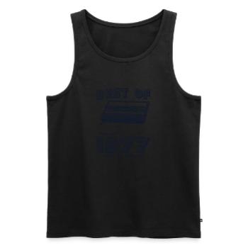 Rétro meilleur de 1977 Mixtape Vintage 48e anniversaire - Débardeur bio Premium Homme - noir - Devant - AI Model Male 178 light (178cm)