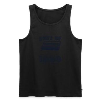 Das Beste aus 1980 Vintage Retro 45. Geburtstag Mixtape - Männer Premium Bio Tank Top - Schwarz - Vorne - Michal (187cm)