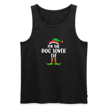 I'm The Dog Lover Elf Shirt Matching Family - Men's Premium Organic Tank Top - black - Front - Michal (187cm)