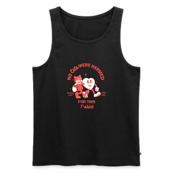 No Cats were Harmed for this T-Shirt - Männer Premium Bio Tank Top - Schwarz - Vorne - Michal (187cm)