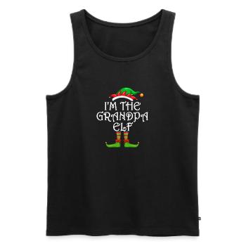 Je suis le grand-père elfe chemise assortie famille - Débardeur bio Premium Homme - noir - Devant - Michal (187cm)