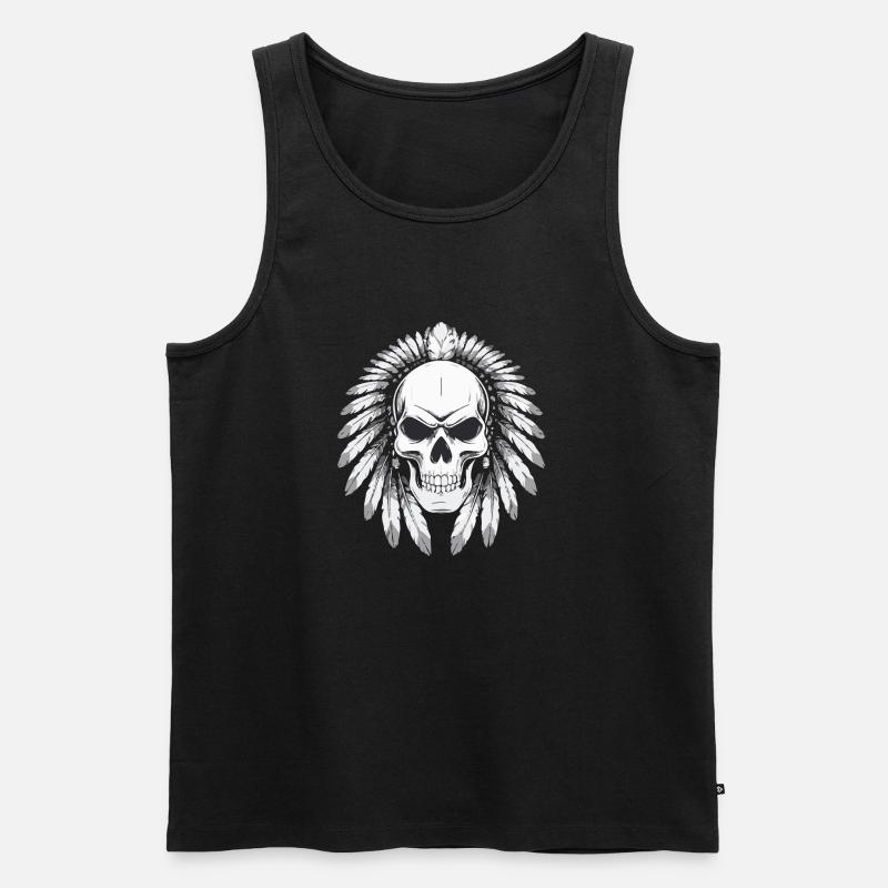 GRIM STIL - Männer Premium Bio Tank Top - Schwarz