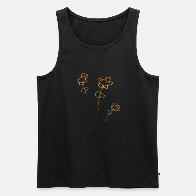 Leas Flowers - Männer Premium Bio Tank Top - Schwarz