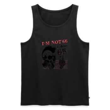 I Am 65 Plus Middle Finger - 66th Birthday - Men's Premium Organic Tank Top - black - Front - Michal (187cm)