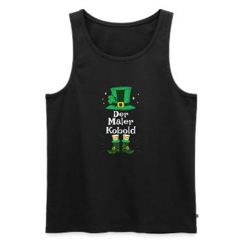 Leprechaun hat for painters for St Patrick's Day - Men's Premium Organic Tank Top - black - Front - Michal (187cm)