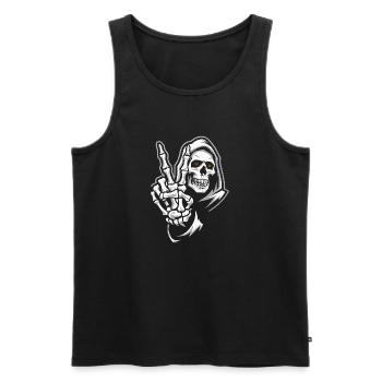 SCHÄDEL - Männer Premium Bio Tank Top - Schwarz - Vorne - AI Model Male 178 light (178cm)