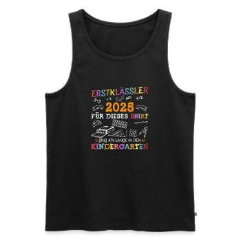 Schulkind 2025 Einschulung Erstklässler - Männer Premium Bio Tank Top - Schwarz - Vorne - Michal (187cm)