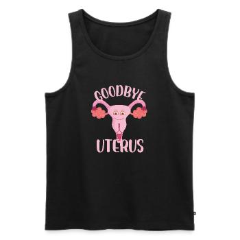 Goodbye Uterus Hysterectomy Surgical Menopause - Men's Premium Organic Tank Top - black - Front - AI Model Male 178 light (178cm)