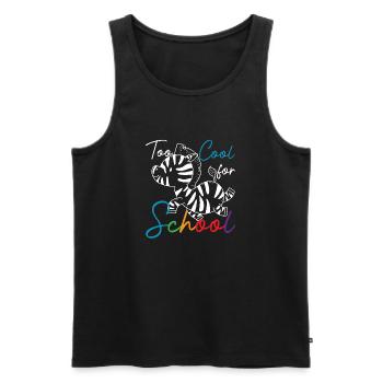 Too Cool For School Stem Sped Education Llama - Men's Premium Organic Tank Top - black - Front - AI Model Male 178 light (178cm)