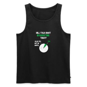 Internet Affiliate Marketing talk about Funny Quot - Men's Premium Organic Tank Top - black - Front - Michal (187cm)