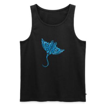 Manta Ray Scuba Diving Marine Deep Sea Creature - Men's Premium Organic Tank Top - black - Front - AI Model Male 178 light (178cm)