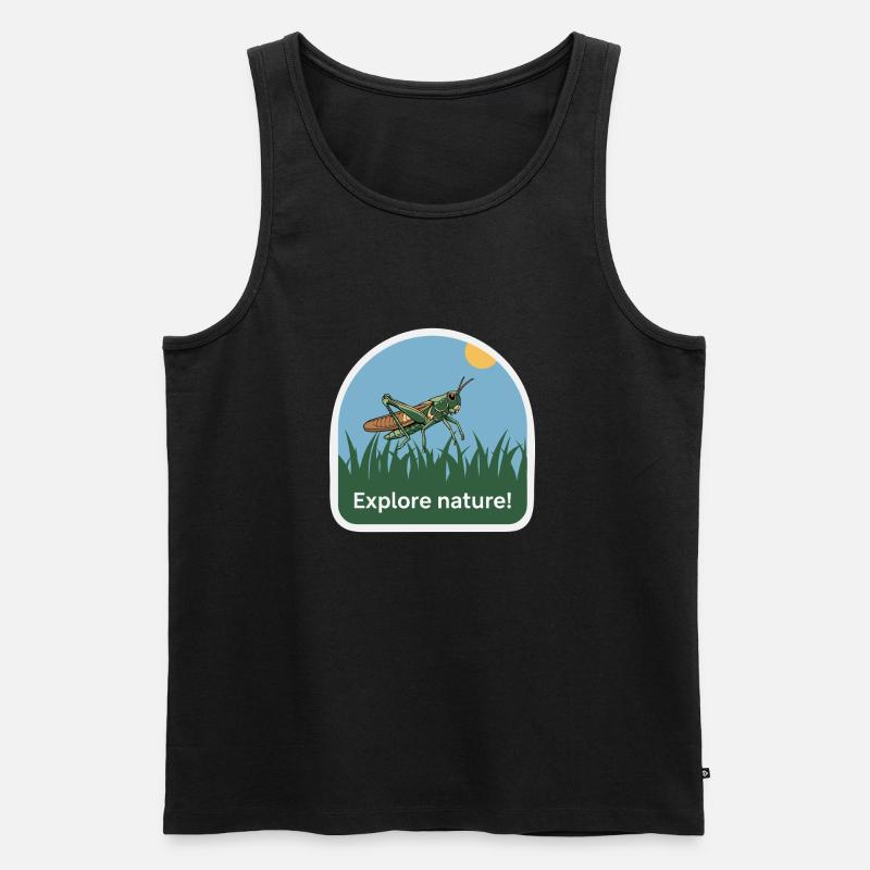 HEUSCHRECKE - Männer Premium Bio Tank Top - Schwarz