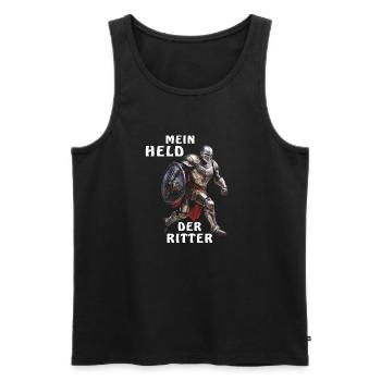 MON HÉROS LE CHEVALIER - Débardeur bio Premium Homme - noir - Devant - Michal (187cm)