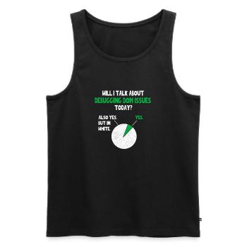 Coder Web Developer Programmer Will I talk about - Männer Premium Bio Tank Top - Schwarz - Vorne - AI Model Male 178 light (178cm)