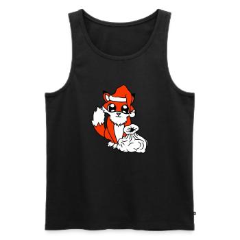Fuchs Rotfuchs Weihnachtsmann Weihnachten Geschenk - Männer Premium Bio Tank Top - Schwarz - Vorne - AI Model Male 178 light (178cm)