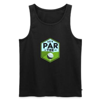 Let’s Par Tee Golf Golfeur - Débardeur bio Premium Homme - noir - Devant - AI Model Male 178 light (178cm)