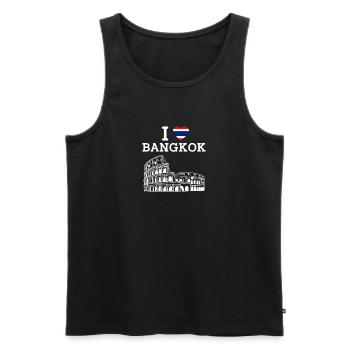 Ich liebe Bangkok Kolosseum Wortspiel Thailand Herz Flagge - Männer Premium Bio Tank Top - Schwarz - Vorne - AI Model Male 178 light (178cm)