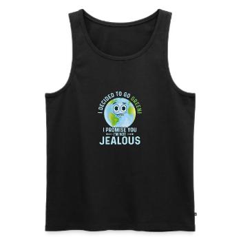 I Decided To Go Green Planet Earth Day - Men's Premium Organic Tank Top - black - Front - Michal (187cm)