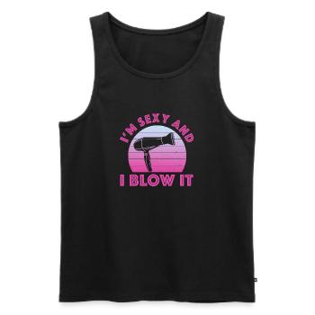 I'm Sexy And I Blow It Hair Sresser Stylist - Männer Premium Bio Tank Top - Schwarz - Vorne - Michal (187cm)