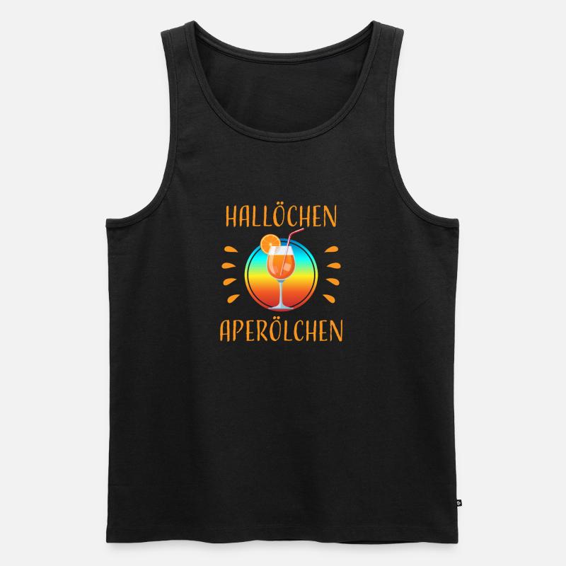 Hallöchen Aperölchen Cocktail Geschen - Männer Premium Bio Tank Top - Schwarz