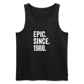 Epic Depuis 1988 Année de naissance Anniversaire - Débardeur bio Premium Homme - noir - Devant - Michal (187cm)