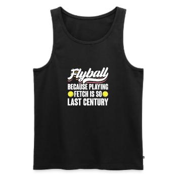 Because Playing Fetch Is So Last Century Flyball - Männer Premium Bio Tank Top - Schwarz - Vorne - AI Model Male 178 light (178cm)