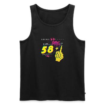 I'm Not 59, I'm 58 + Middle Finger - Born at 1966 - Men's Premium Organic Tank Top - black - Front - AI Model Male 178 light (178cm)