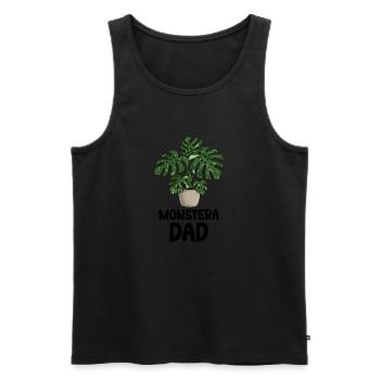 Monstera Dad - Männer Premium Bio Tank Top - Schwarz - Vorne - Michal (187cm)