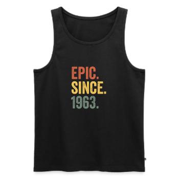 Epic Since 1963 Geburtsjahr Geburtstag - Männer Premium Bio Tank Top - Schwarz - Vorne - Michal (187cm)