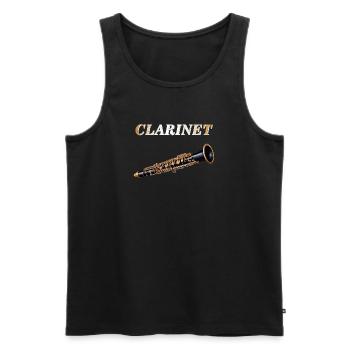 CLARINET - Männer Premium Bio Tank Top - Schwarz - Vorne - Michal (187cm)