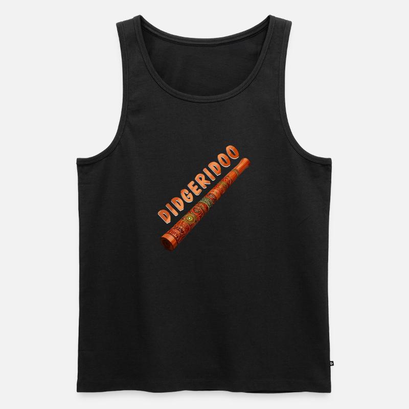 DIDGERIDOO - Männer Premium Bio Tank Top - Schwarz
