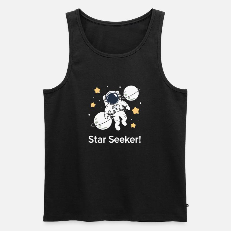 STERNENSUCHER - Männer Premium Bio Tank Top - Schwarz