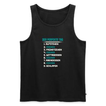 Controller Videospiel Zocker Gamer Computerspiel - Männer Premium Bio Tank Top - Schwarz - Vorne - AI Model Male 178 light (178cm)