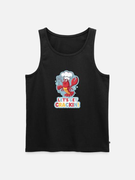 LET'S GET CRACKIN - Men's Premium Organic Tank Top - black