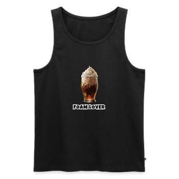 Foam Lover - Men's Premium Organic Tank Top - black - Front - Michal (187cm)