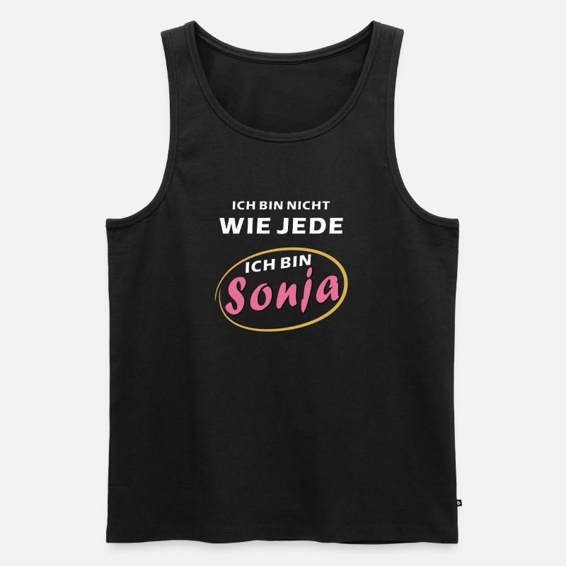ICH BIN Sonja - Männer Premium Bio Tank Top - Schwarz