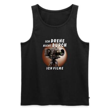 FILM CAMERA DON'T GO CRAZY I FILM - Men's Premium Organic Tank Top - black - Front - Michal (187cm)