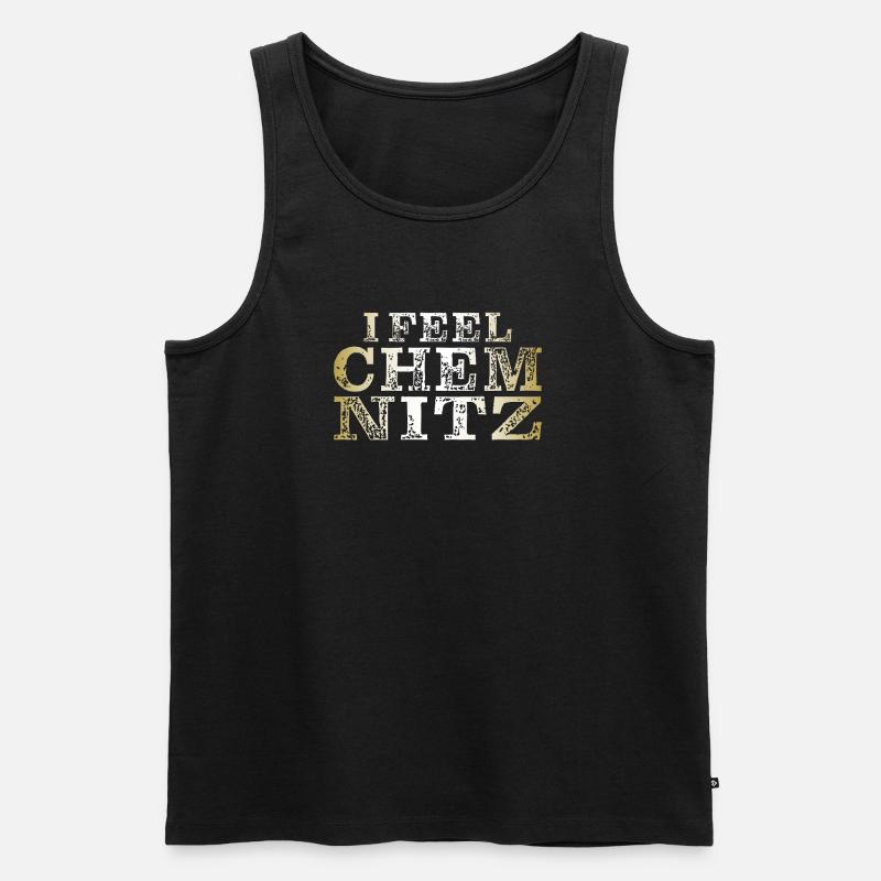 I FEEL CHEMNITZ - Männer Premium Bio Tank Top - Schwarz