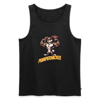 Pumpernickel - Männer Premium Bio Tank Top - Schwarz - Vorne - Michal (187cm)