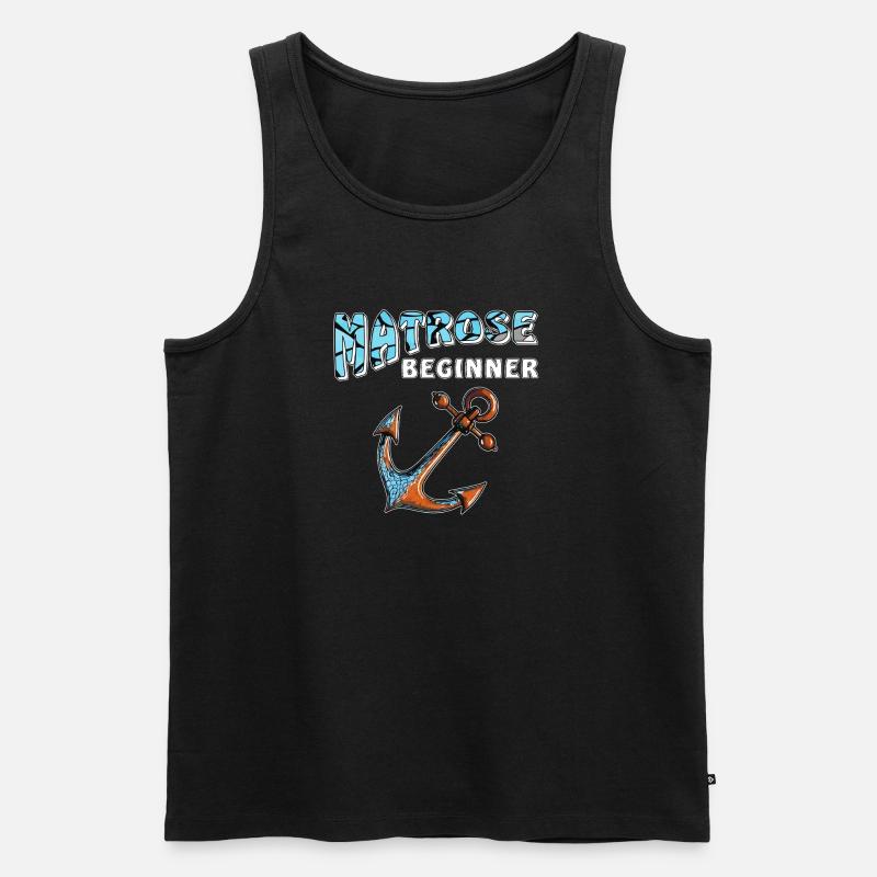 SCHIFFANKER MATROSE BEGINNER - Männer Premium Bio Tank Top - Schwarz