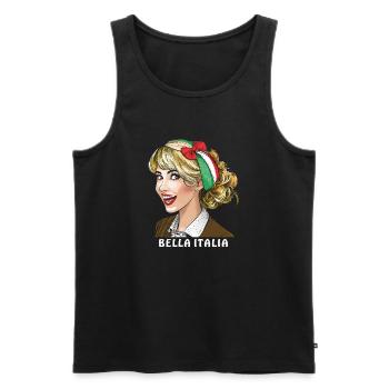 FEMME ITALIE BELLA ITALIA - Débardeur bio Premium Homme - noir - Devant - Michal (187cm)