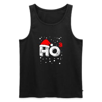 Ho hoch 3 haha Zeichenfläche 1 - Männer Premium Bio Tank Top - Schwarz - Vorne - Michal (187cm)